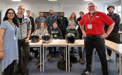 Industry Speaker Visits Motorcycle Students